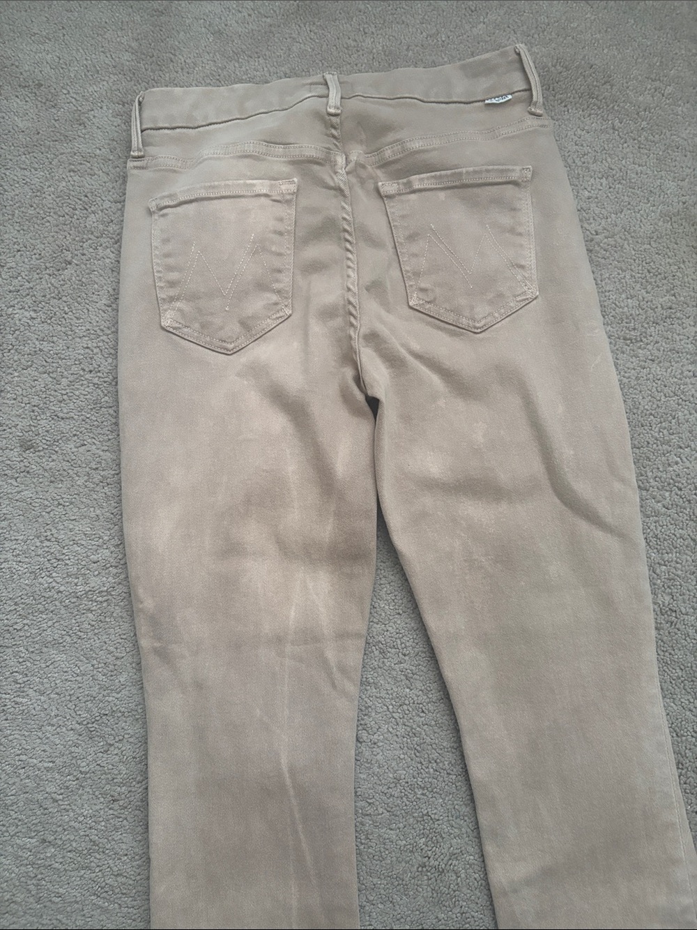 MOTHER Skinny Jeans in Light Taupe - Picture 10 of 12
